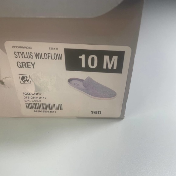 STYLUS Wildflower Slip-on Slide Gray Size 10 NIB - Picture 7 of 9